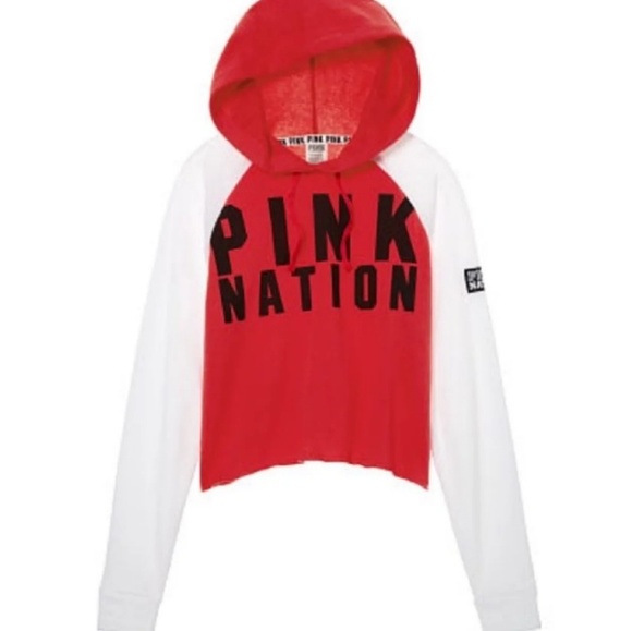 SOLD! VS PINK NATION Raglan Hoodie Sweater - Picture 5 of 7